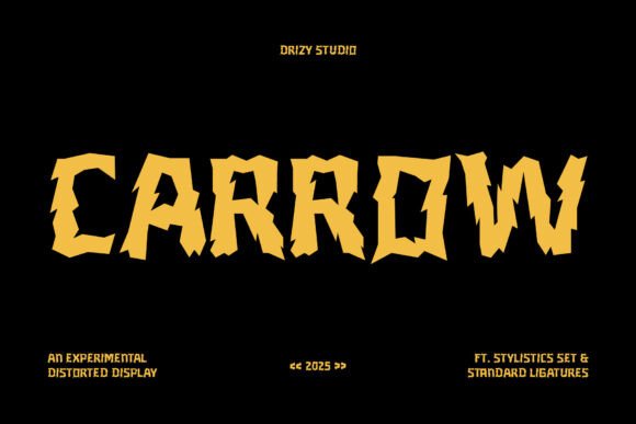 Carrow: The Distorted Display Font for Bold Editorial Design