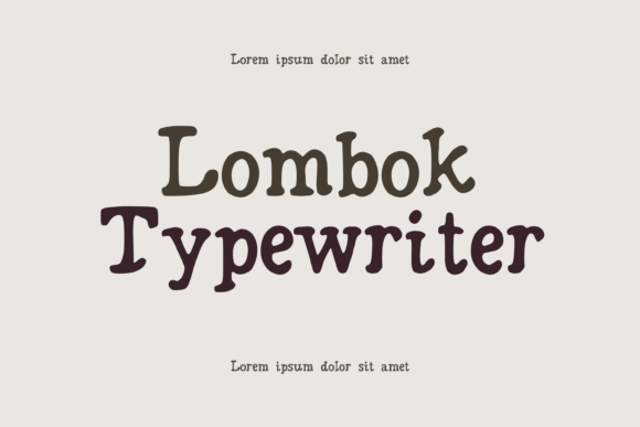 Lombok Typewriter: A Vintage Typeface for Modern Brands
