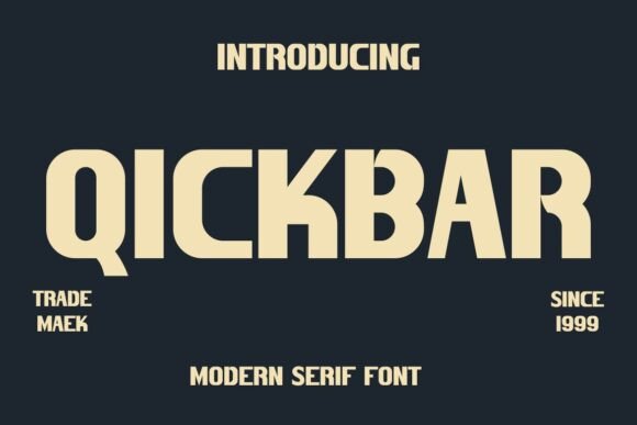 Qickbar: A Modern Sans Serif Typeface for Digital Brands