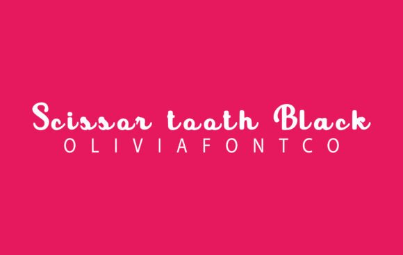 Scissor Tooth Black Typeface for Makers