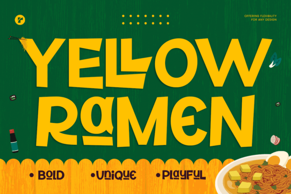 Yellow Ramen Font for Bold Brand Identity